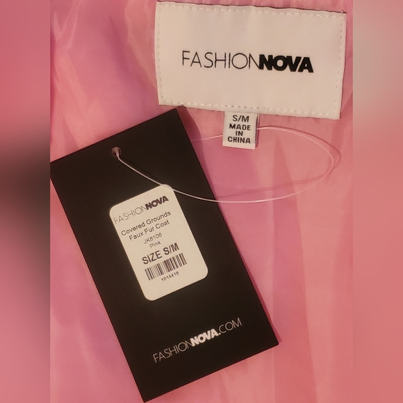 Teddy Bear Faux Fur Coat - Pink - Size S/M - Picture 2 of 6